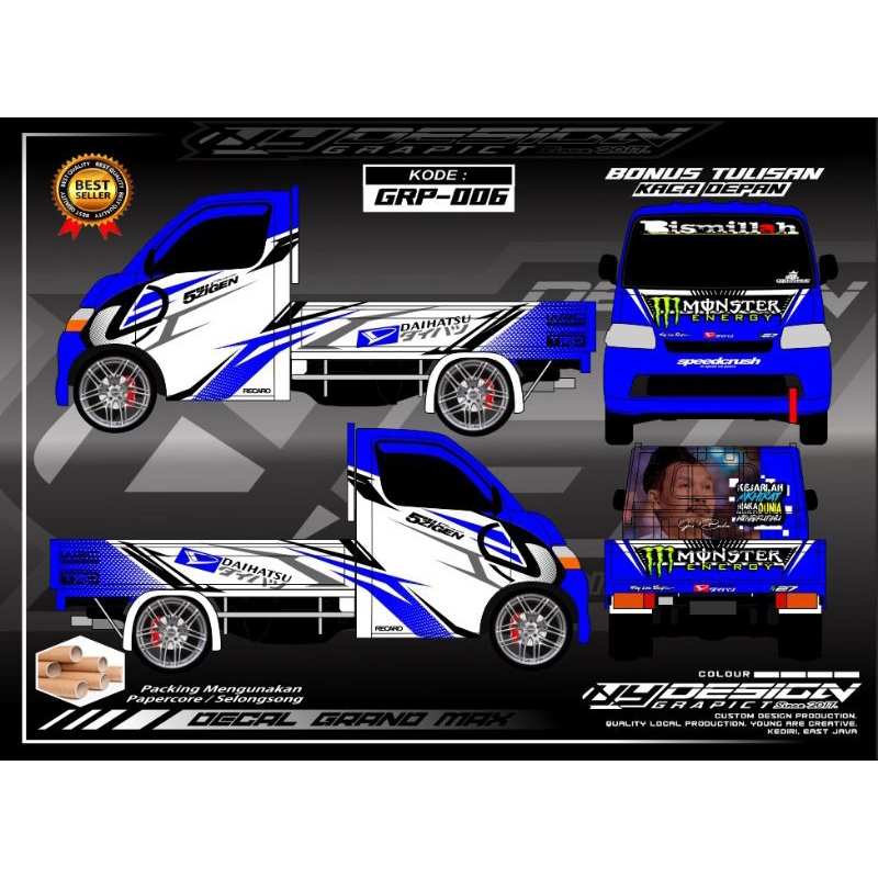 Decal sticker grandmax pick up | sticker grandmax full body vynil Dan hologram limited edition