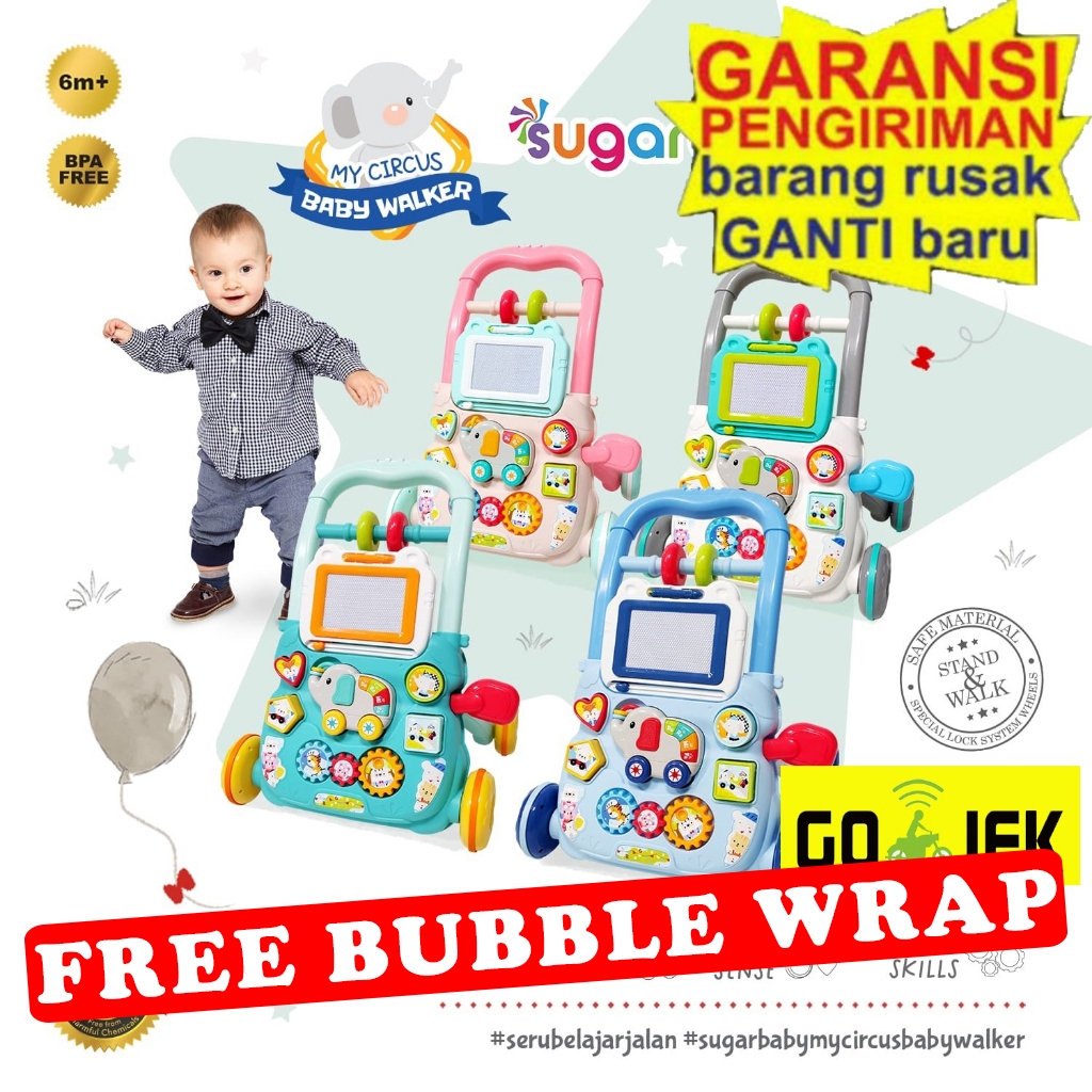 READY BOUNCER SUGAR BABY SUGARBABY Circus Activity/Baby walker Mini Car Push Walker (Baby Walker) Ma