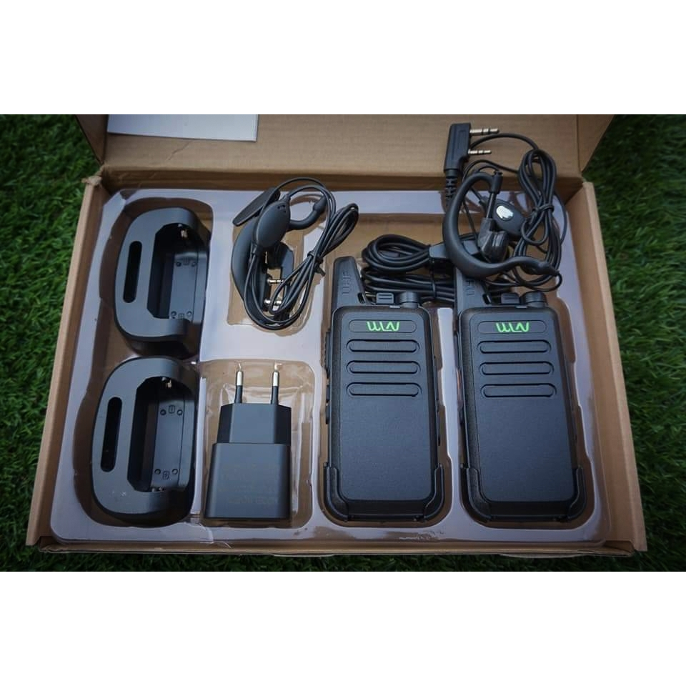 Set HT lengkap  double wln HT semi militer / tactical tni brimob satpam security polri walkie talkie