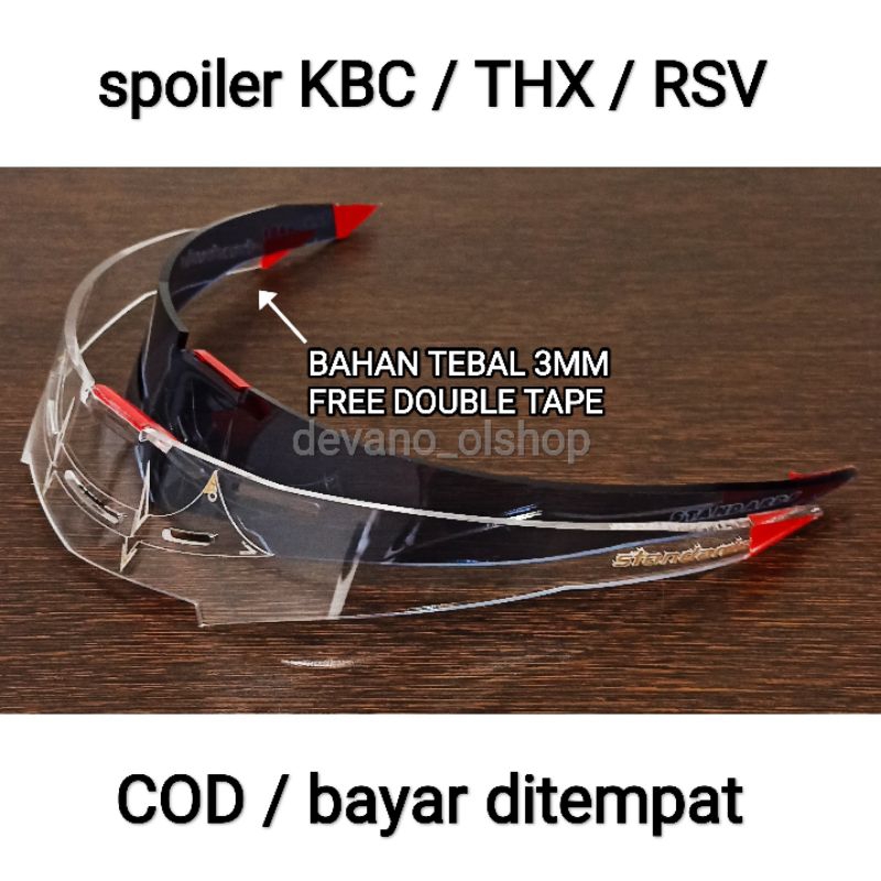 Spoiler helm kbc v zero pnp helm yamaha vixion old rsv ff zero cargloss ckcr