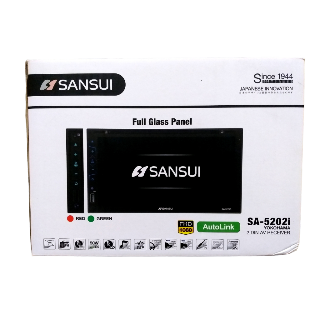 Head Unit Double Din Mobil Sansui SA 5202i SA5202i YOKOHAMA DVD Full HD Mirrorlink