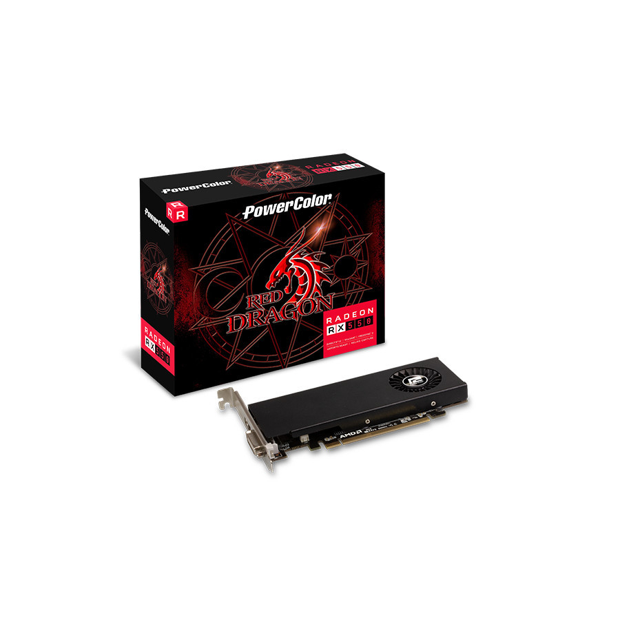 POWERCOLOR RX 550 4GB RED DRAGON LP GDDR5 128BIT RX550 4G - SINGLE FAN VGA AMD RADEON