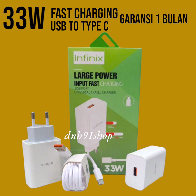 33 Wat Charger Casan Infinix 11 Pro NFC Hot 11 33W Charging