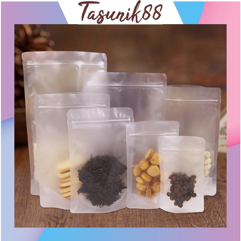 ⭐TasUnik88⭐ Plastik Kantong Zipp Zipper Standing Pouch Biji Bubuk Kopi Snack Buram R1006