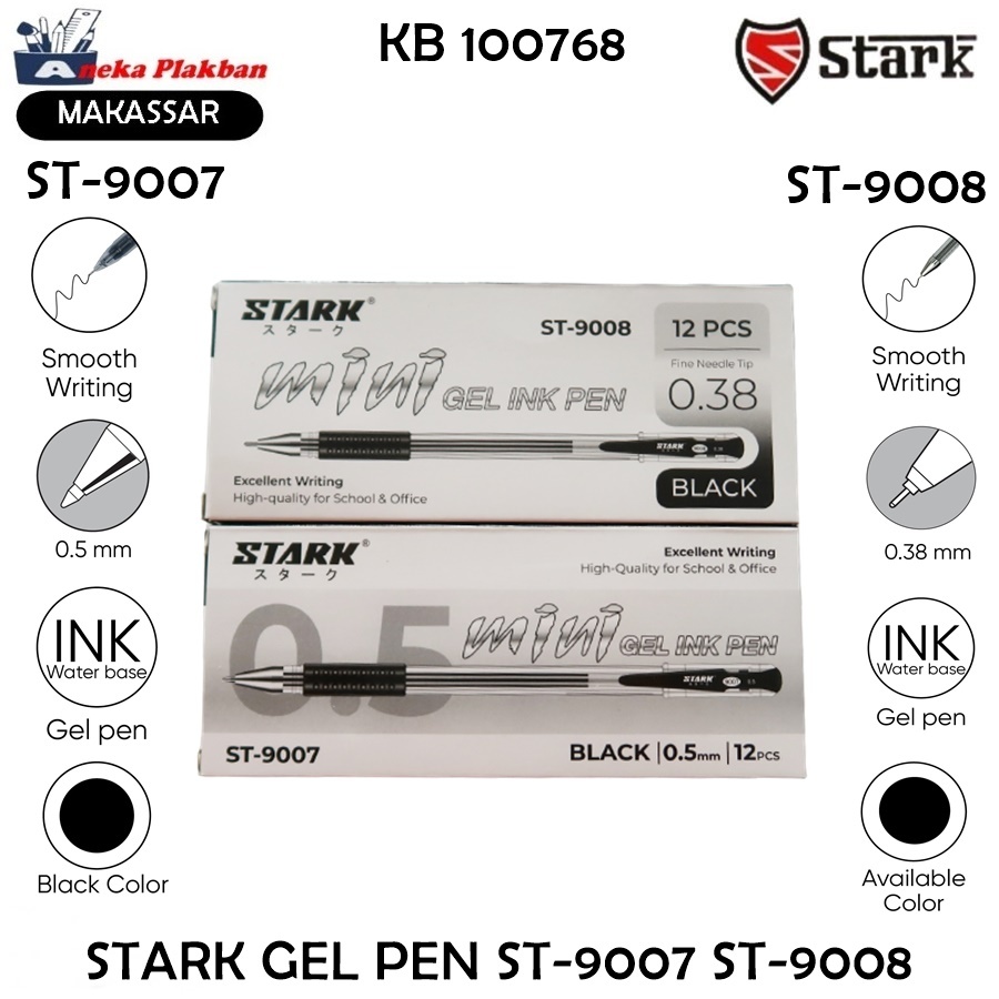 

[BOX/12P] STARK GEL PEN ST-9007 ST-9008 VC-1505 DV-905 PK-01 GEL 100