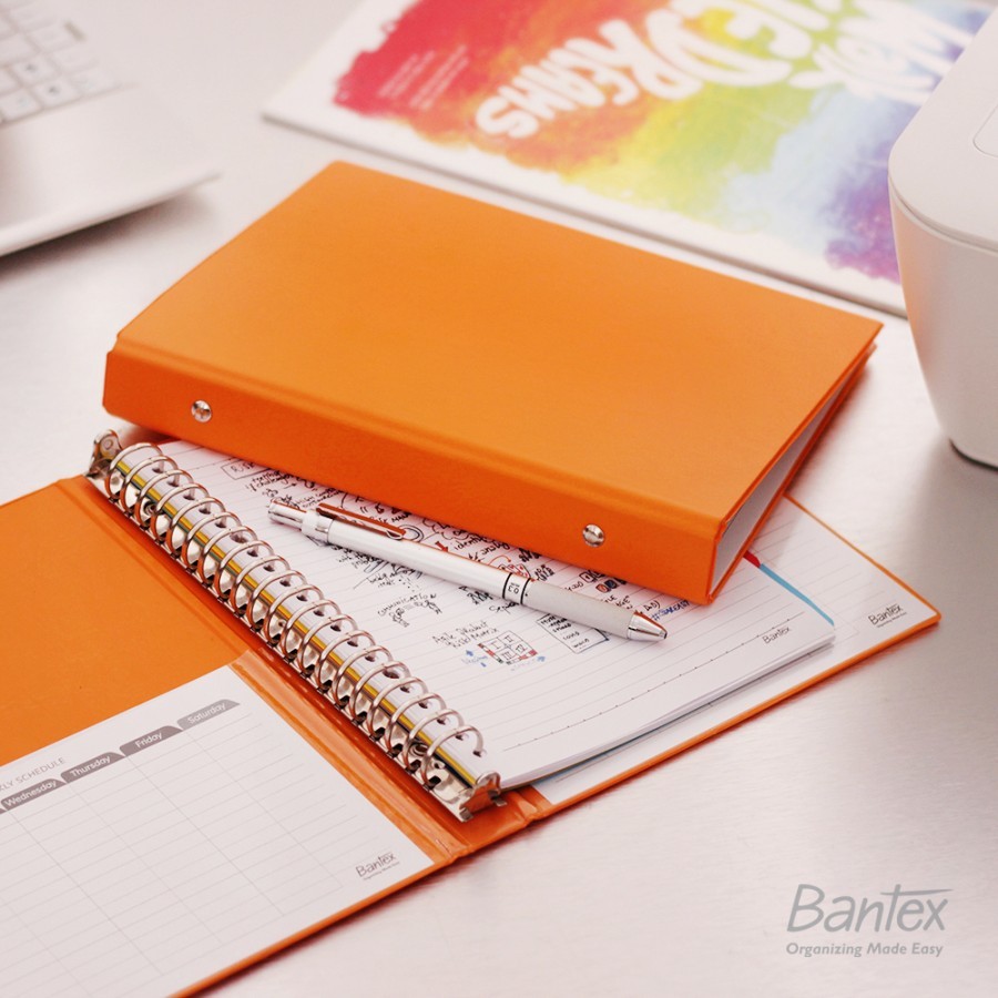 

Bantex Binder Note A5 20 Ring Besi Loose Leaf Multiring Binder Mango