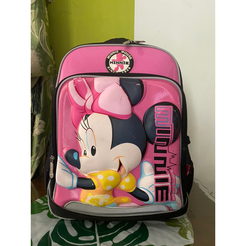 link co 3 tas ransel bagpack ergobag sekolah disney minnie mouse preloved keren