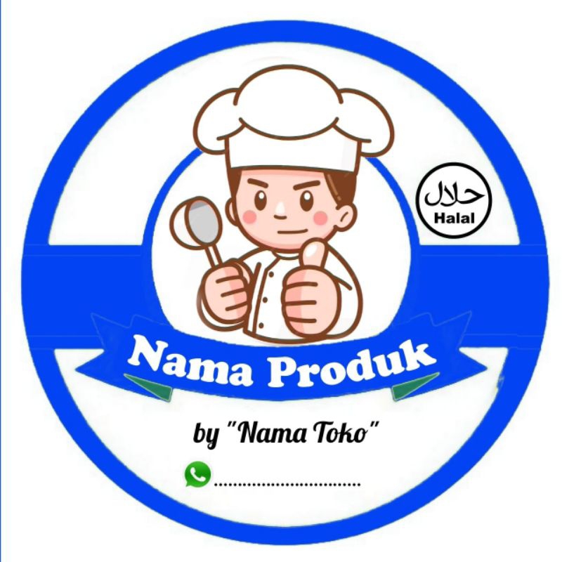 STIKER PRODUK CEMILAN / MAKANAN / SNACK / BOX (Minimal order 100 buah stiker)