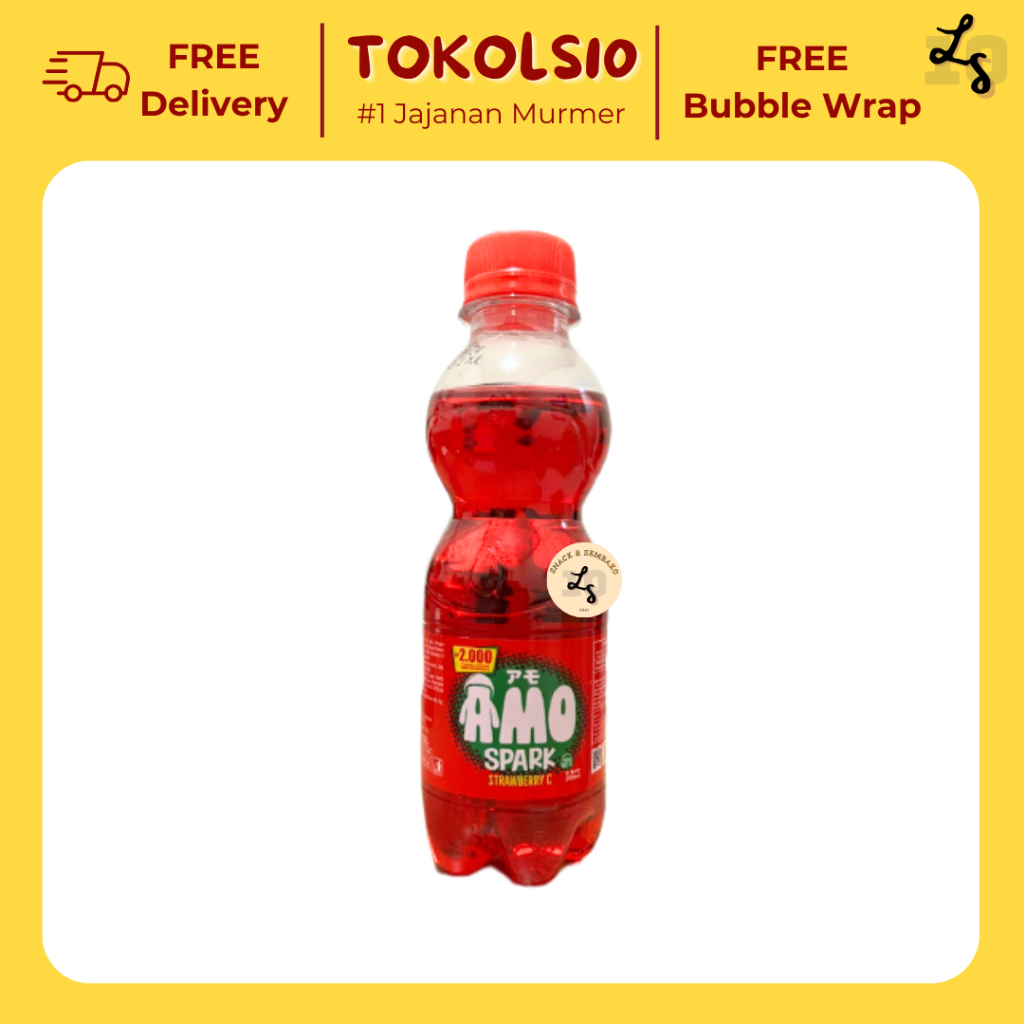 Minuman Amo CSD Strawberry/Lemon C/Pink Lava 200ml