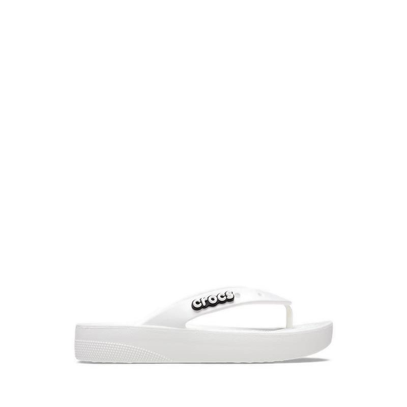 sendal classic crocs platform women flip white