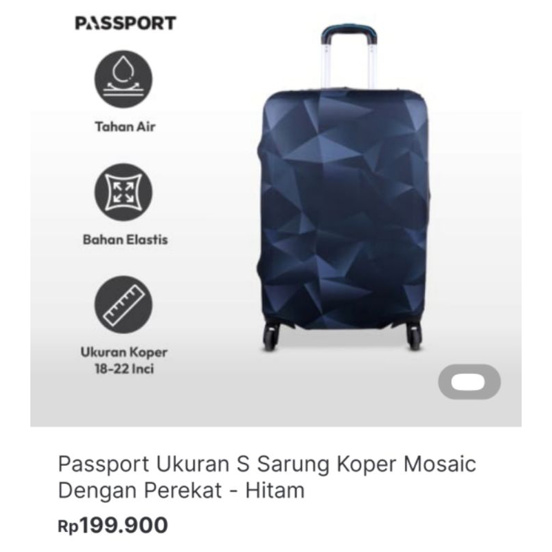 Passport Ukuran S Sarung Koper Mosaic Dengan Perekat - Hitam ( Ace Hardware )