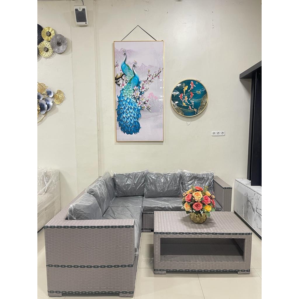 KURSI L ROTAN SINTETIS//KURSI SANTAI//KURSI TAMU ROTAN SINTETIS