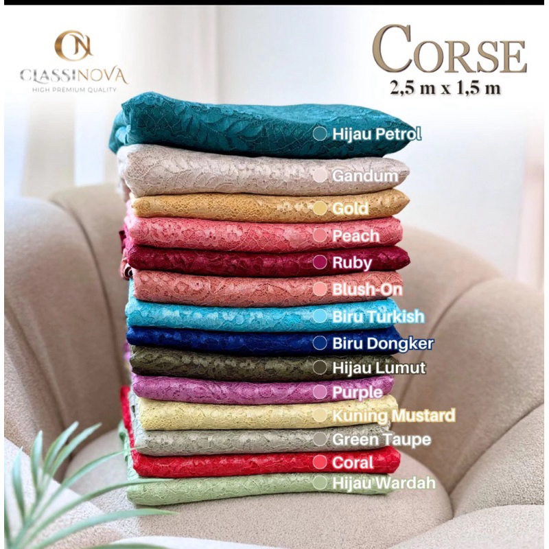 Bahan Kebaya Kain Brukat Semi Prancis