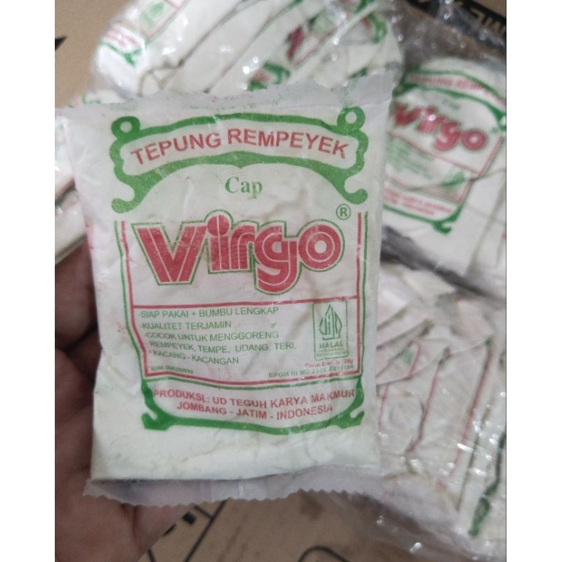 

Tepung Rempeyek Cap Virgo 20g (isi 10 pcs)