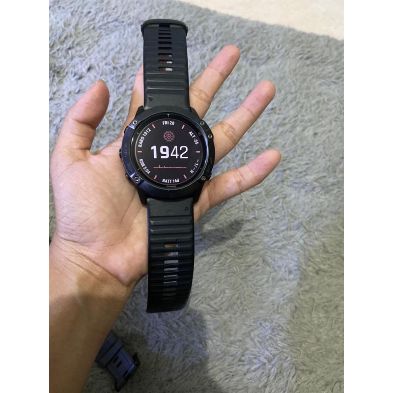 Jam Garmin Fenix 6x Pro Solar Hitam Original
