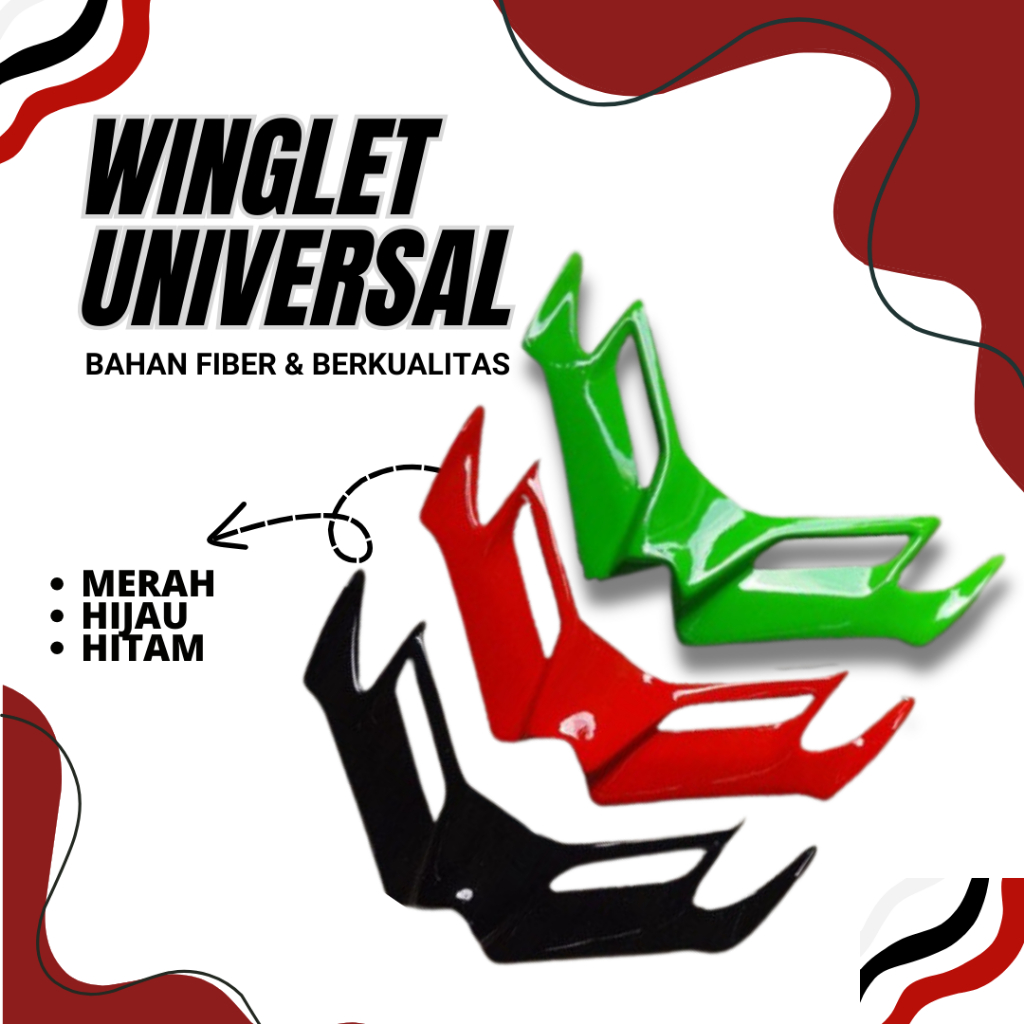 WINGLET YAMAHA R15V2 WINGLET R15 V2 OLD WINGLET NINJA250 KARBU FI RR NEW PLASTIK BUKAN FIBER AERO FA