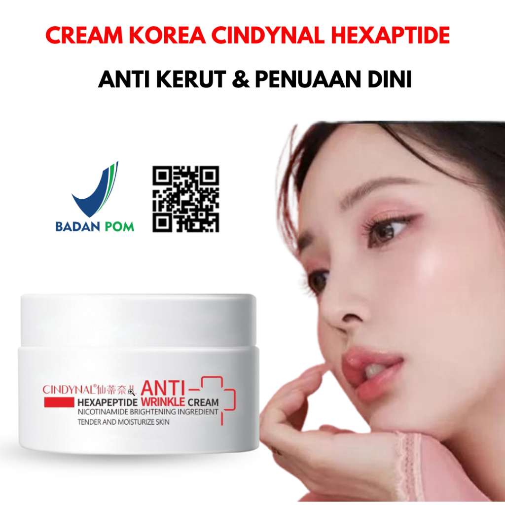Cindynal Hexapeptide Anti Wrinkle Cream Malasma Flek Hitam Anti Aging Pemutih Wajah Anti Kerut BPOM