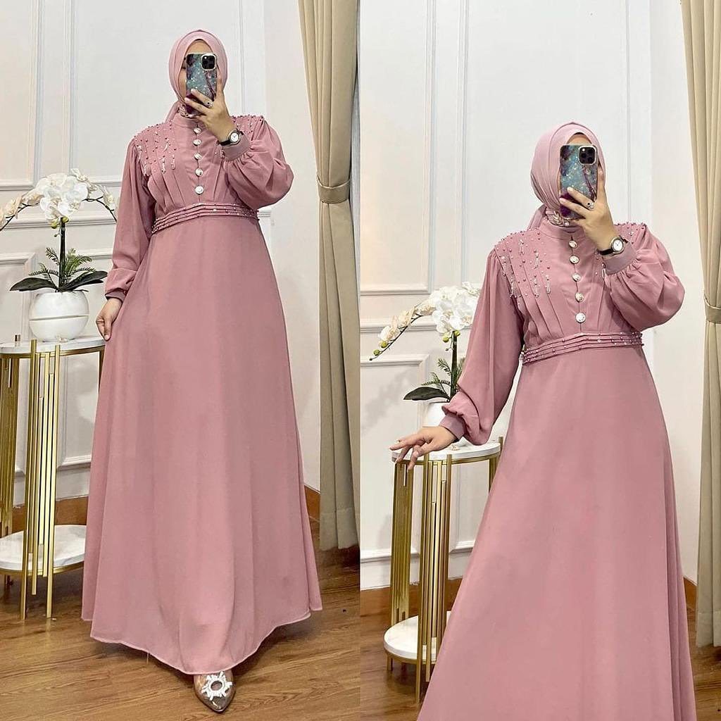 GAMIS CERUTY BABY DOLL PREMIUM BAJU KONDANGAN IBU IBU TERBARU GAMIS PESTA MEWAH ELEGAN SIZE L-XL-XXL- DRESS BUSUI FRENLY APLIKASI PAYET GAMIS TERBARU 2023 LEBARAN WANITA