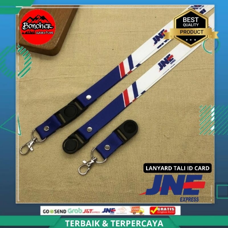 

JNE Lanyard ID Card Tali Gantungan Printing 2 Sisi Card Holder