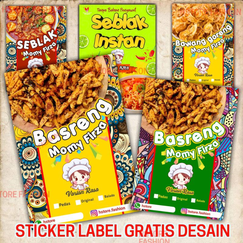 

Terbaru Sticker Label Produk Sticker Kemasan Homemade Umkm Sticker Cemilan Snack Sticker