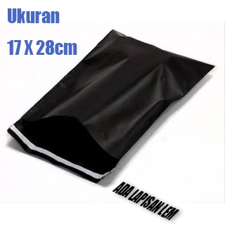 

( TOP ) PACKINGAN ONLINE Paket Polymailer 17 X 28 CM tebal bungkus plastik warna hitam ada lem