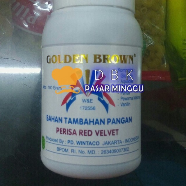 

perisa Pewarna red velvet golden brown 100gr