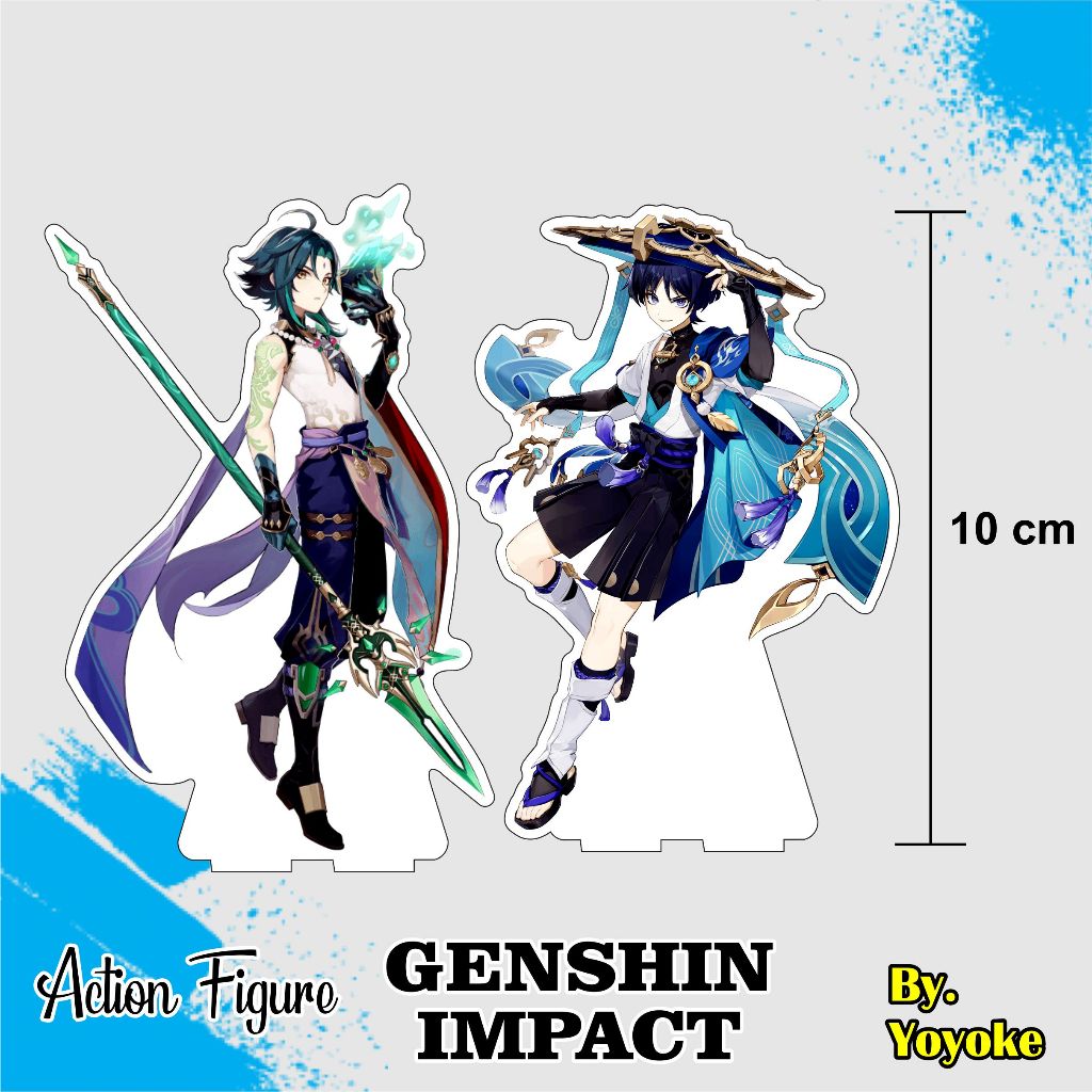 Action Figure Acrylic Genshin Impact Wanderer Xiao Zhongli. Yoimiya Yelan