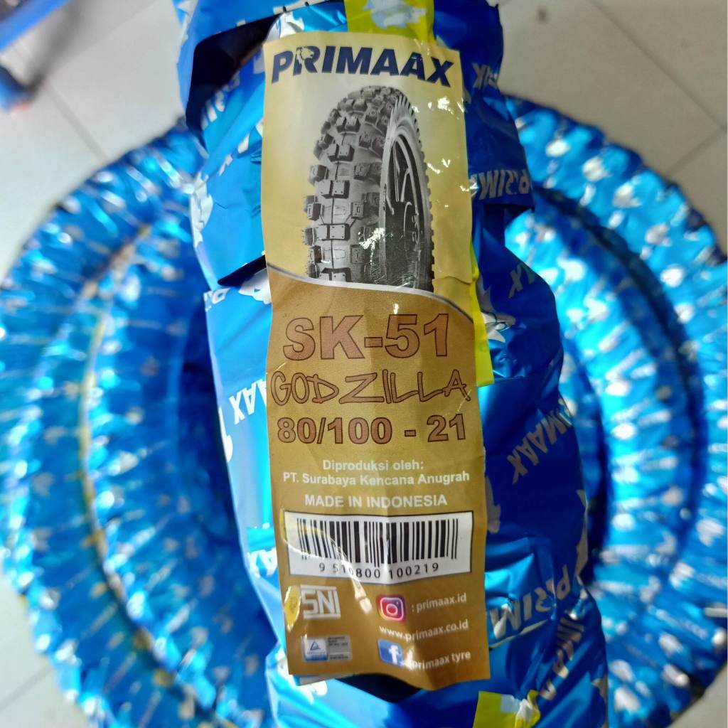 Ban TRAIL PRIMAAX 80 100 RING 21 sk 51 BAN TRIL PRIMAX 80100 RING21 sk51 8010021 BL DEPAN TREL CROSS