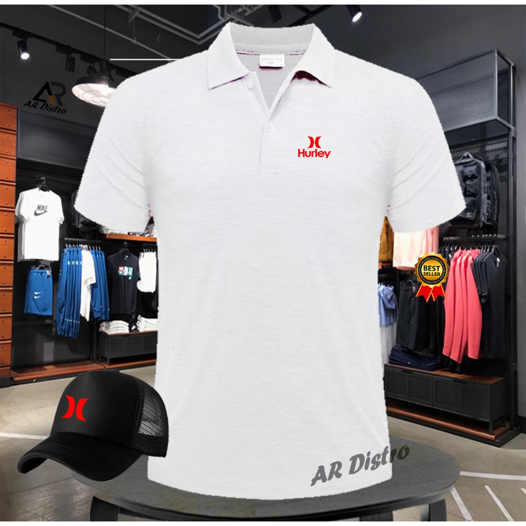 GRATISTOPIKAOS POLO SHIRT PRIA/WANITA KAOS POLO IMPORT HURLEY RED TEKS KAOS POLO ORIGINAL QUALITY PR