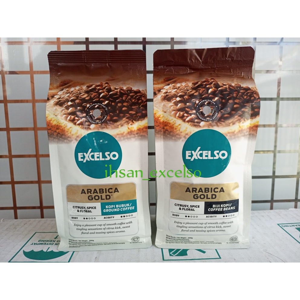 

Excelso Arabica Gold Bubuk & Biji 200 gram