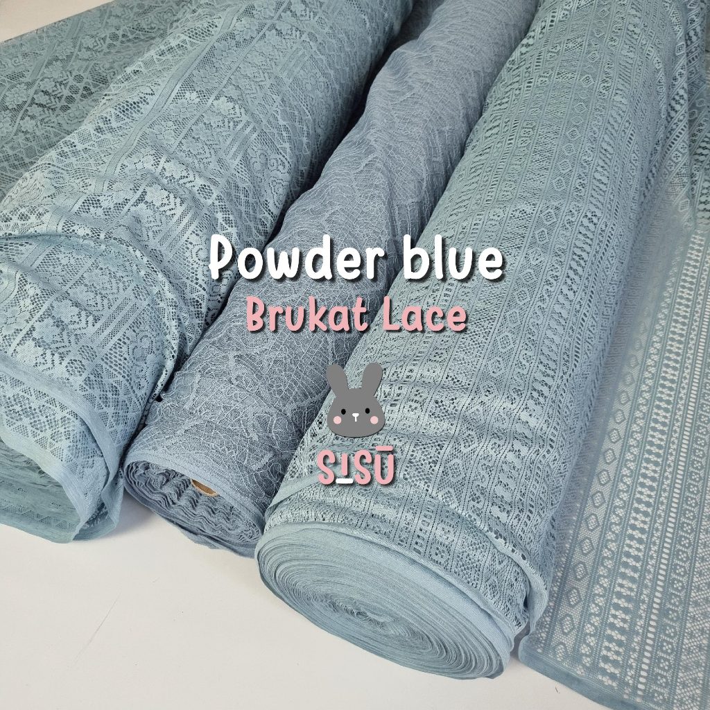 0,5 Meter Kain Brukat malika Brokat Lace Tile Tulle Meteran Motif Salur Garis Bahan Kebaya Dress Gau