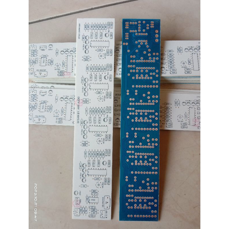 PCB efek cess tull 4x IC pt2399 PCB fr3 fiber