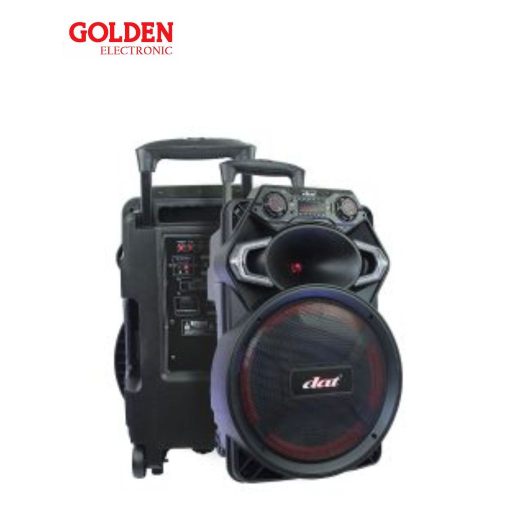 SPEAKER PORTABLE WIRELESS DAT DT 1525 / DAT DT1525 15INCH FREE 2 MIC