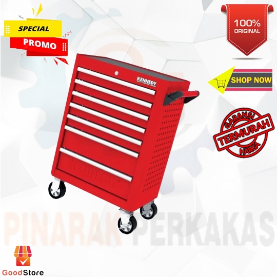 KENNEDY KEN5942320K RED - 28" 7 DRAWER ROLLER CABINET