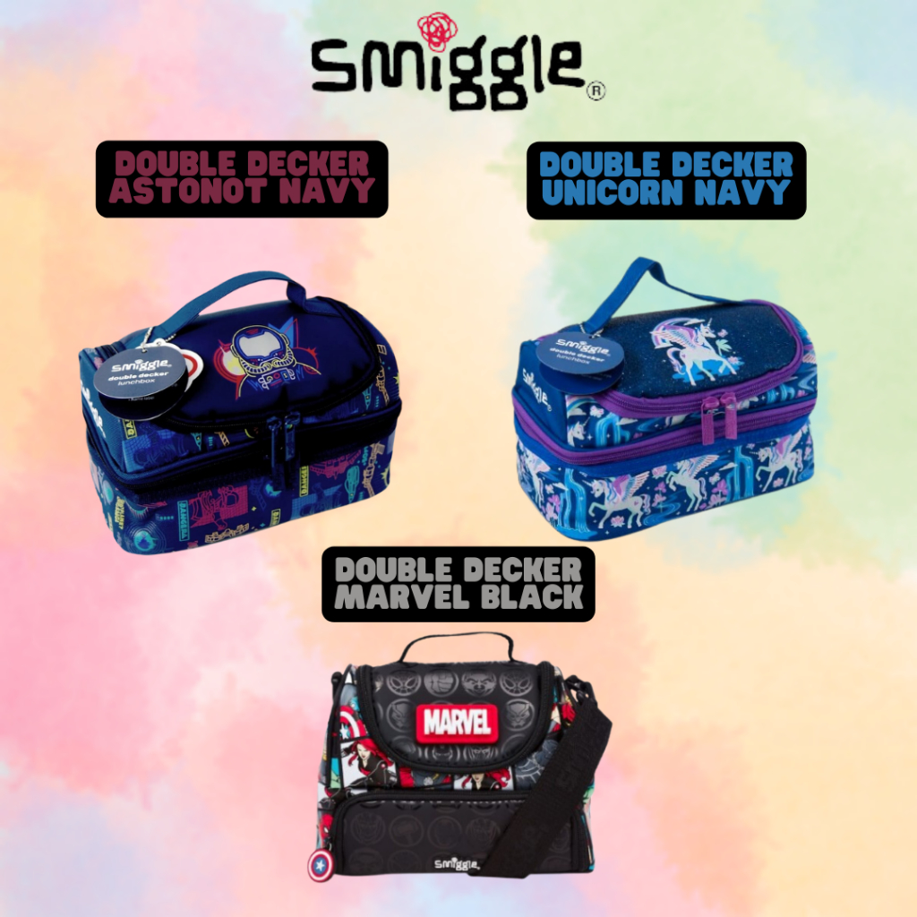 Tas Bekal Smiggle - Lunch Bag Smiggle - Original Smiggle Double Decker anak karakter