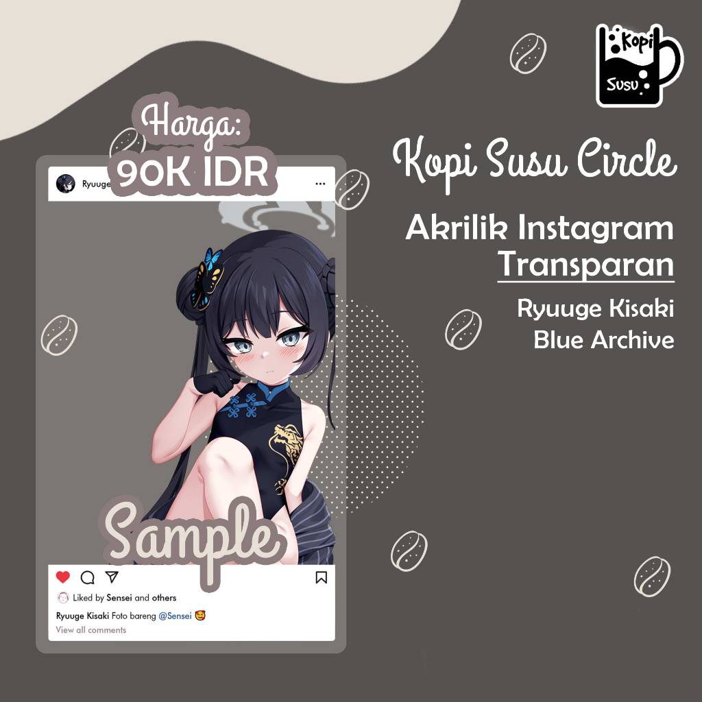 Akrilik Anime Tranpsaran - Ryuuge Kisaki - Blue Archive