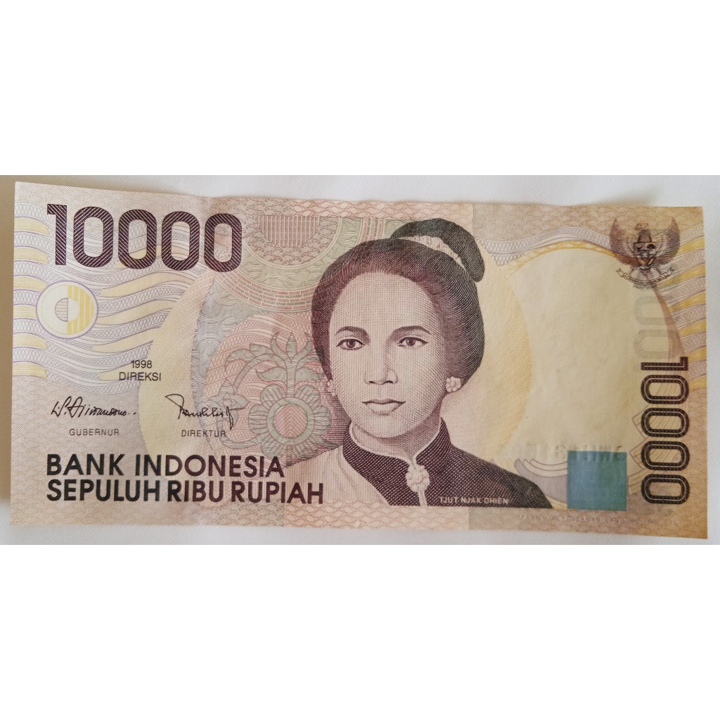 Uang Kertas 10 ribu Rupiah Tahun 1998 Tjut Njak Dhien