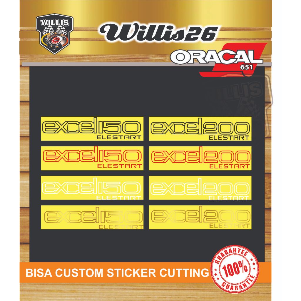 STIKER STICKER TEPONG VESPA EXCEL 200 SPARTAN dan EXCEL 150