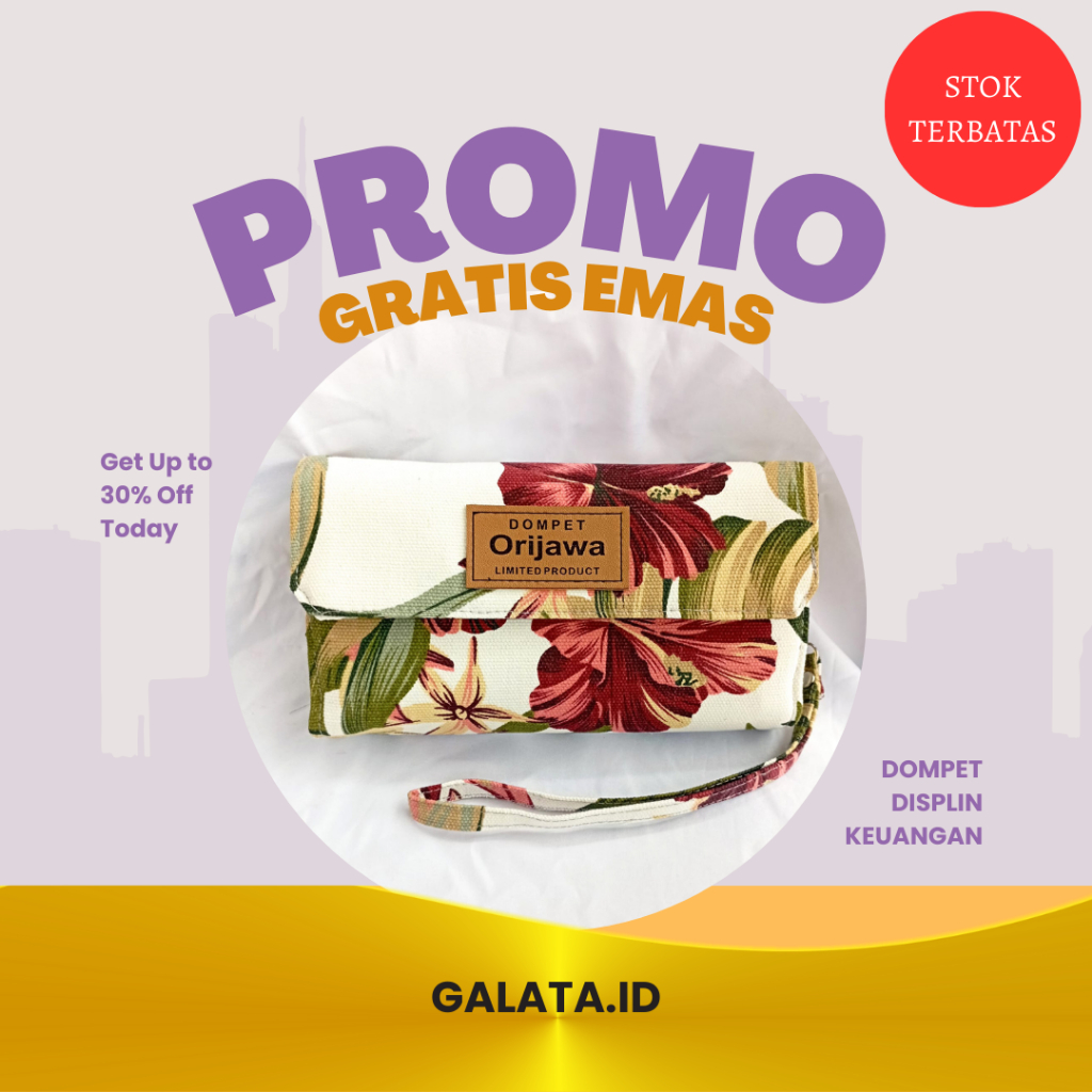 DOMPET ORI JAWA MERAH FOREST + GRATIS EMAS  | original untuk wanita cewek | disiplin keuangan bulana
