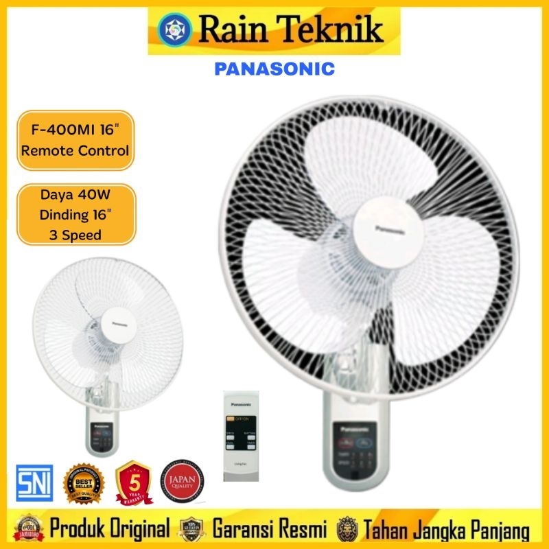 Kipas Angin Dinding Panasonic F-400MI Remote Control 16" /Tembok F 400MI/F 400 MI 16"/F400MI