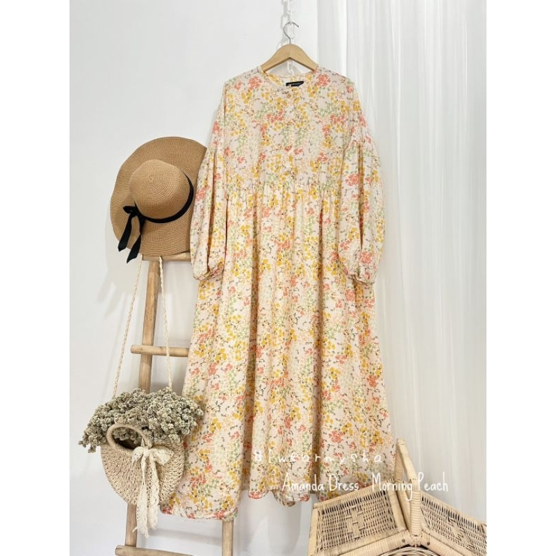 AMANDA DRESS MORNING PEACH IWEARMYSHA