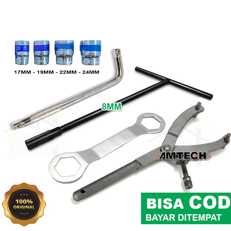 AMTECH PAKET CVT / KUNCI CVT LENGKAP / ALAT BUKA CVT / ALAT PASANG CVT / ALAT SERVIS CVT