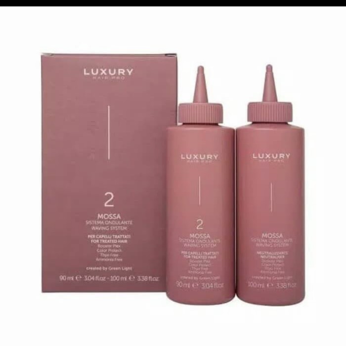 Luxury mossa no 1 / no 2 obat keriting permanent no ammonia 100ml