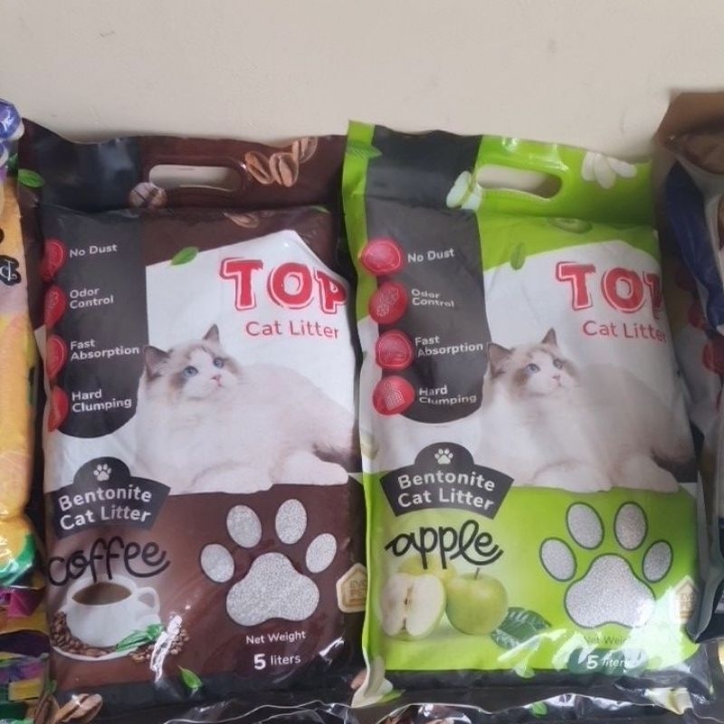 Pasir top 5l pasir kucing gumpal wangi