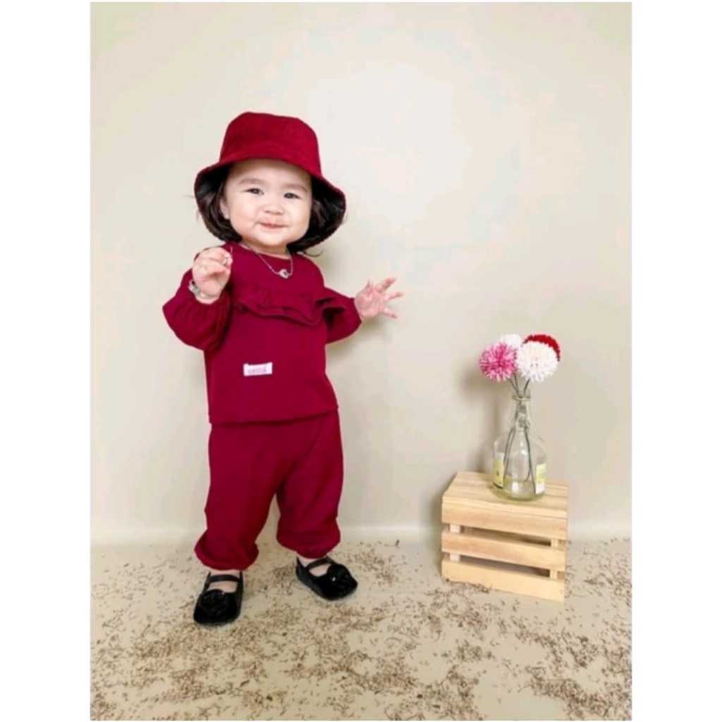 Shakila set/ cetta shakila set / setelan anak perempuan / setelan bayi / preloved setelan anak perem