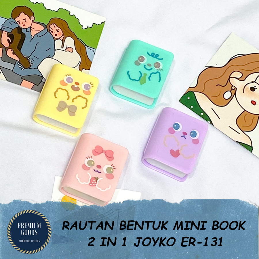 

RAUTAN + PENGHAPUS JOYKO ER-131 BENTUK BUKU / SERUTAN SHARPENER 2 IN 1 DENGAN HAPUSAN / PERLENGKAPAN ALAT TULIS SEKOLAH KANTOR TERBARU