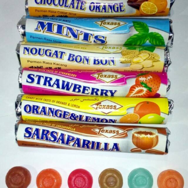 

GROSIR Texas Roll 24. permen keras rasa buah/TEXAS CANDY ROLL/Permen texas roll varian rasa