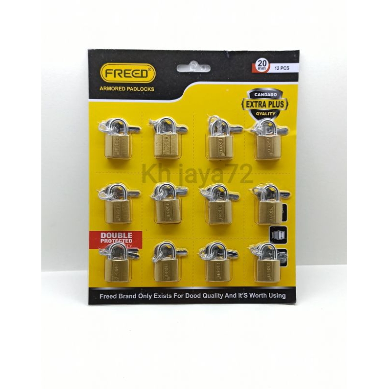 Gembok kuning set Freed 20mm , 25mm