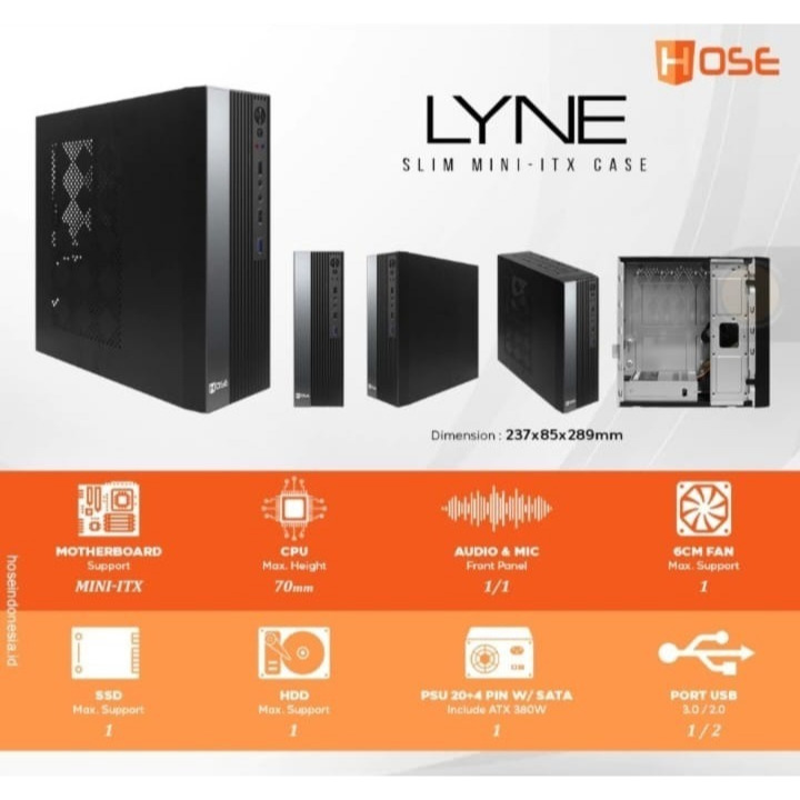Mini PC Hose Lyne i3 7100/8/SSD256/Windows 10 - Mini PC intel i3