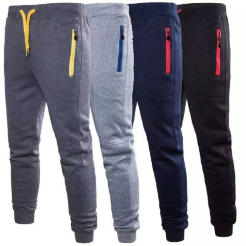 100ribu Dapat 4 Pcs Celana Jogger Zipper Pria Celana Jogger Pants  Cargo Size xl - xxxl Big Size Jum